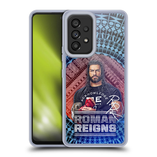 WWE Roman Reigns Tribal Pattern Soft Gel Case for Samsung Galaxy A53 5G (2022)