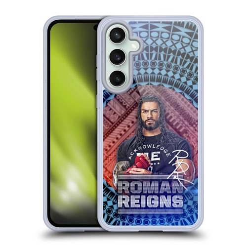 WWE Roman Reigns Tribal Pattern Soft Gel Case for Samsung Galaxy S23 FE 5G & MagSafe