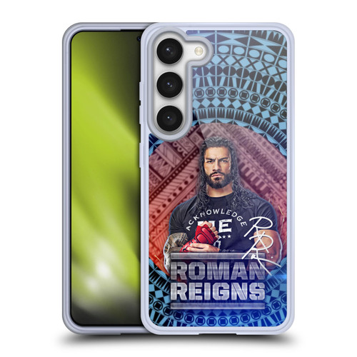 WWE Roman Reigns Tribal Pattern Soft Gel Case for Samsung Galaxy S23 5G & MagSafe