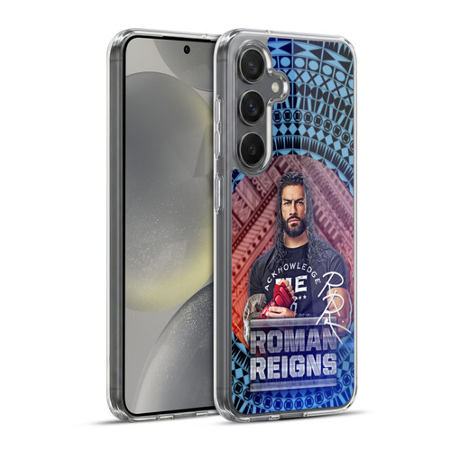 WWE Roman Reigns Tribal Pattern Soft Gel Case for Samsung Galaxy S24+ 5G & MagSafe
