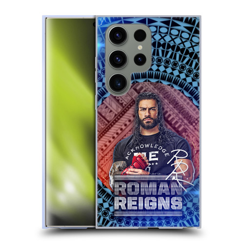 WWE Roman Reigns Tribal Pattern Soft Gel Case for Samsung Galaxy S24 Ultra 5G