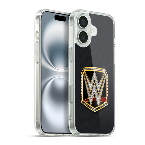 WWE Title Belts World Heavyweight Champion Soft Gel Case for Apple iPhone 16 Plus