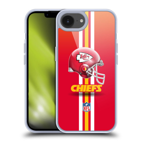 NFL Kansas City Chiefs Logo Helmet Soft Gel Case for Apple iPhone 16e & MagSafe
