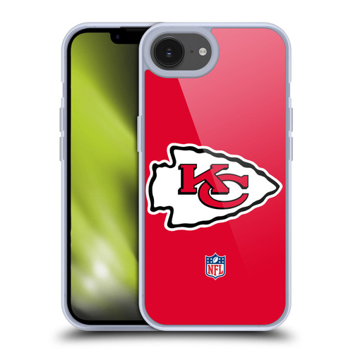 NFL Kansas City Chiefs Logo Plain Soft Gel Case for Apple iPhone 16e & MagSafe