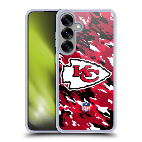 NFL Kansas City Chiefs Logo Camou Soft Gel Case for Samsung Galaxy S25+