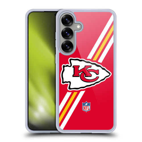 NFL Kansas City Chiefs Logo Stripes Soft Gel Case for Samsung Galaxy S25+