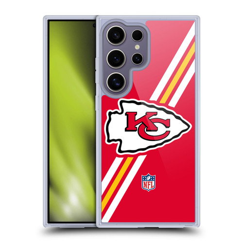NFL Kansas City Chiefs Logo Stripes Soft Gel Case for Samsung Galaxy S25 Ultra