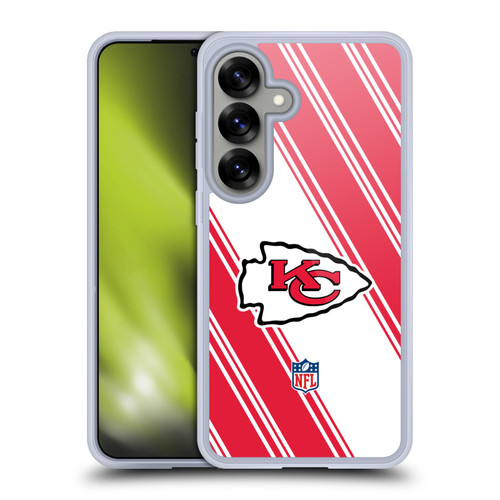 NFL Kansas City Chiefs Artwork Stripes Soft Gel Case for Samsung Galaxy S25