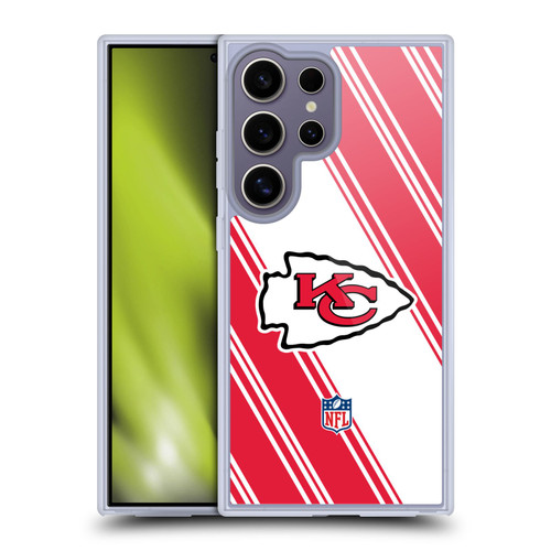 NFL Kansas City Chiefs Artwork Stripes Soft Gel Case for Samsung Galaxy S25 Ultra