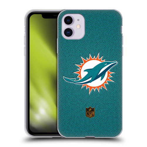 NFL Miami Dolphins Logo Football Soft Gel Case for Apple iPhone 11