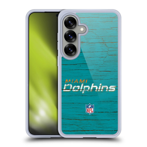 NFL Miami Dolphins Logo Distressed Look Soft Gel Case for Samsung Galaxy S25