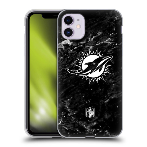 NFL Miami Dolphins Artwork Marble Soft Gel Case for Apple iPhone 11
