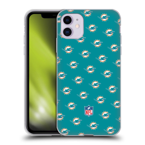 NFL Miami Dolphins Artwork Patterns Soft Gel Case for Apple iPhone 11