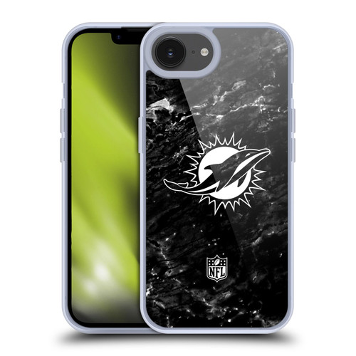 NFL Miami Dolphins Artwork Marble Soft Gel Case for Apple iPhone 16e