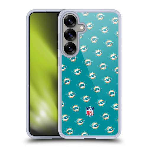 NFL Miami Dolphins Artwork Patterns Soft Gel Case for Samsung Galaxy S25+