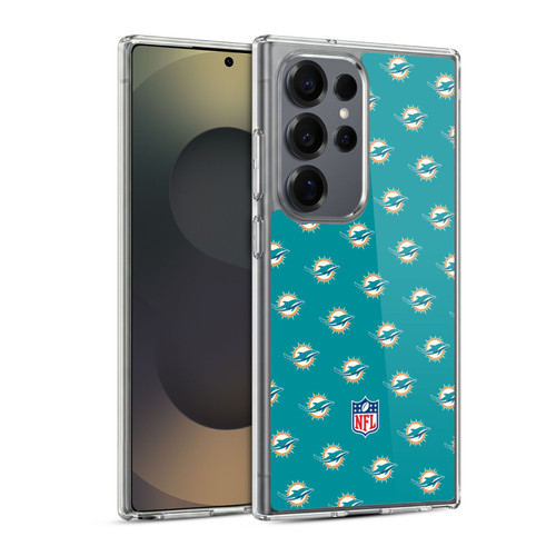 NFL Miami Dolphins Artwork Patterns Soft Gel Case for Samsung Galaxy S25 Ultra & MagSafe