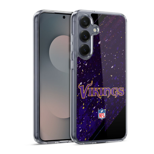 NFL Minnesota Vikings Logo Blur Soft Gel Case for Samsung Galaxy S25