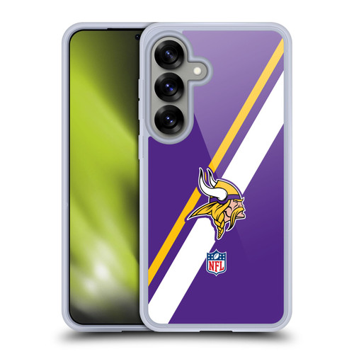NFL Minnesota Vikings Logo Stripes Soft Gel Case for Samsung Galaxy S25 NFL Minnesota Vikings Logo Stripes Soft Gel Case for Samsung Galaxy S25