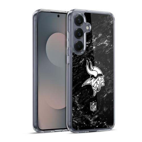 NFL Minnesota Vikings Artwork Marble Soft Gel Case for Samsung Galaxy S25+