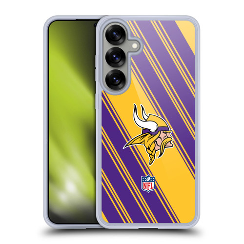 NFL Minnesota Vikings Artwork Stripes Soft Gel Case for Samsung Galaxy S25+