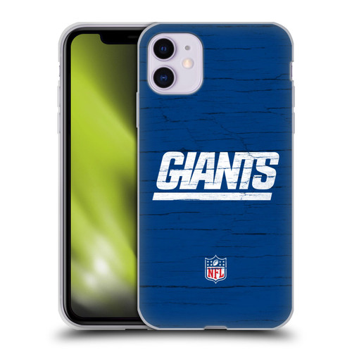 NFL New York Giants Logo Distressed Look Soft Gel Case for Apple iPhone 11