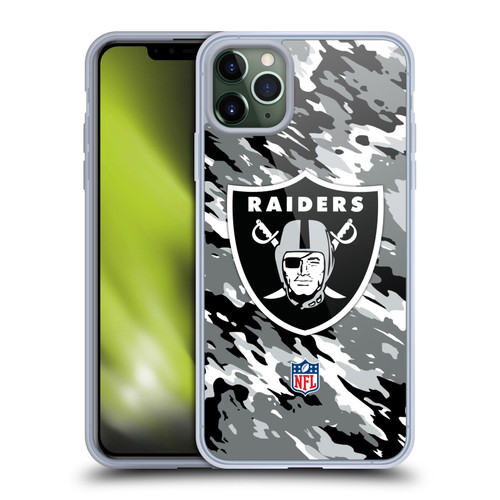 NFL Las Vegas Raiders Logo Camou Soft Gel Case for Apple iPhone 11 Pro Max
