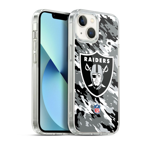 NFL Las Vegas Raiders Logo Camou Soft Gel Case for Apple iPhone 13