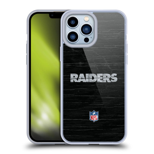 NFL Las Vegas Raiders Logo Distressed Look Soft Gel Case for Apple iPhone 13 Pro Max