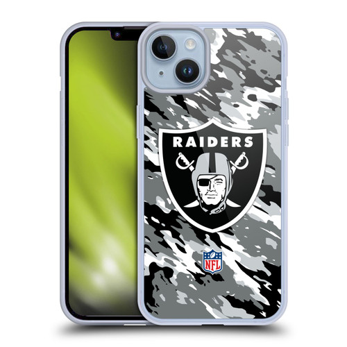 NFL Las Vegas Raiders Logo Camou Soft Gel Case for Apple iPhone 14 Plus NFL Las Vegas Raiders Logo Camou Soft Gel Case for Apple iPhone 14 Plus