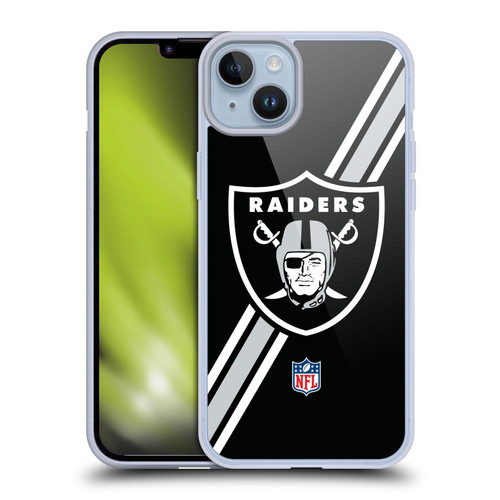 NFL Las Vegas Raiders Logo Stripes Soft Gel Case for Apple iPhone 14 Plus NFL Las Vegas Raiders Logo Stripes Soft Gel Case for Apple iPhone 14 Plus