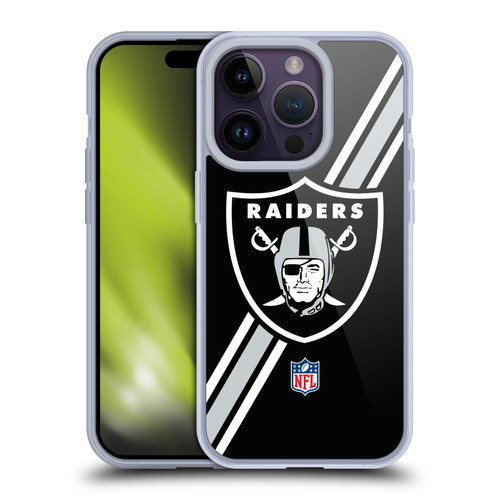 NFL Las Vegas Raiders Logo Stripes Soft Gel Case for Apple iPhone 14 Pro NFL Las Vegas Raiders Logo Stripes Soft Gel Case for Apple iPhone 14 Pro