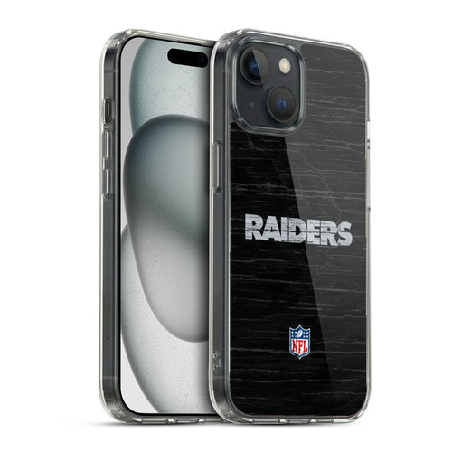 NFL Las Vegas Raiders Logo Distressed Look Soft Gel Case for Apple iPhone 15 & MagSafe
