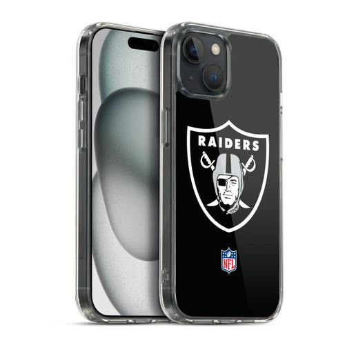 NFL Las Vegas Raiders Logo Plain Soft Gel Case for Apple iPhone 15 Plus & MagSafe