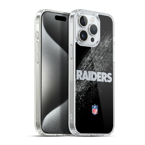 NFL Las Vegas Raiders Logo Blur Soft Gel Case for Apple iPhone 15 Pro Max & MagSafe