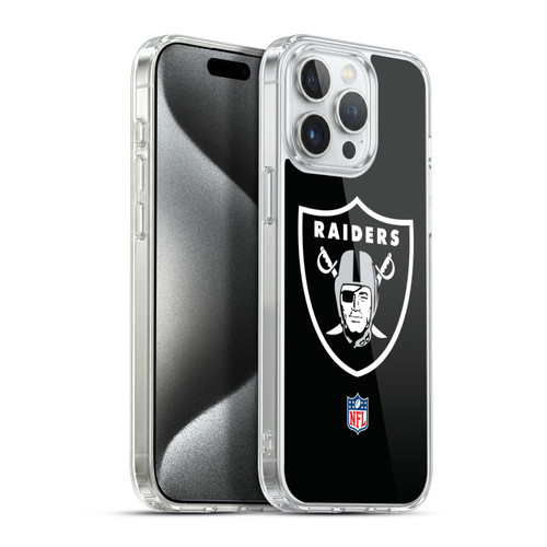 NFL Las Vegas Raiders Logo Plain Soft Gel Case for Apple iPhone 15 Pro Max & MagSafe