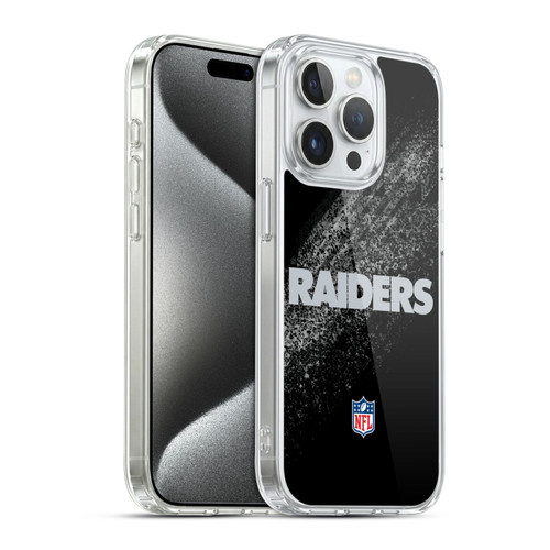 NFL Las Vegas Raiders Logo Blur Soft Gel Case for Apple iPhone 15 Pro & MagSafe