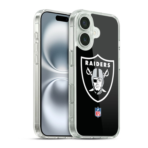 NFL Las Vegas Raiders Logo Plain Soft Gel Case for Apple iPhone 16 & MagSafe
