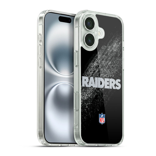NFL Las Vegas Raiders Logo Blur Soft Gel Case for Apple iPhone 16 Plus & MagSafe