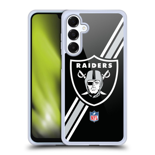 NFL Las Vegas Raiders Logo Stripes Soft Gel Case for Samsung Galaxy A16 5G