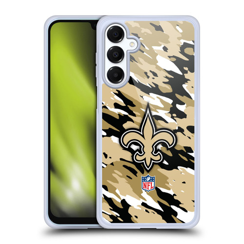 NFL New Orleans Saints Logo Camou Soft Gel Case for Samsung Galaxy A16 5G