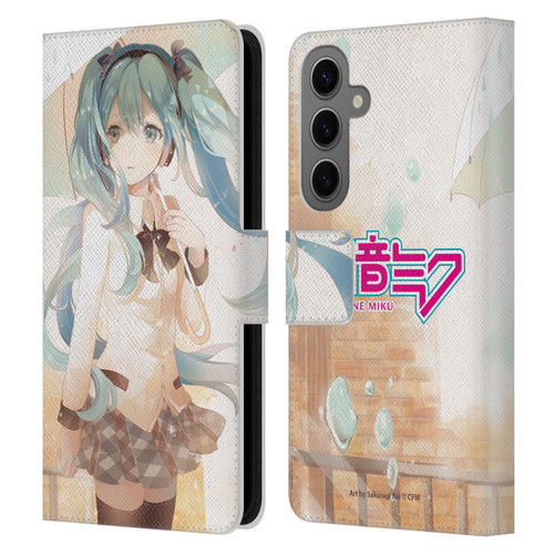 Hatsune Miku Graphics Rain Leather Book Wallet Case Cover For Samsung Galaxy S25