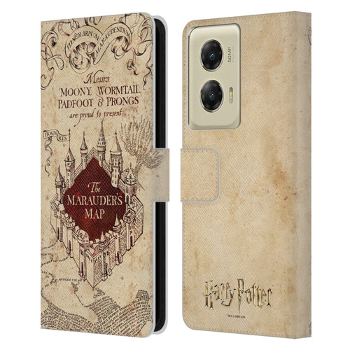 Harry Potter Prisoner Of Azkaban II The Marauder's Map Leather Book Wallet Case Cover For Motorola Moto G Stylus 5G (2024)