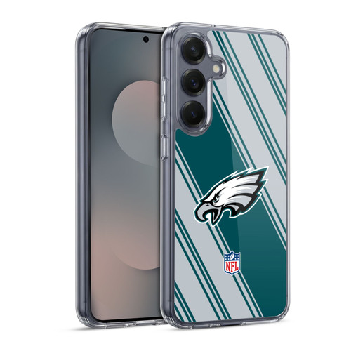 NFL Philadelphia Eagles Artwork Stripes Soft Gel Case for Samsung Galaxy S25