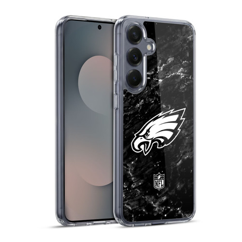 NFL Philadelphia Eagles Artwork Marble Soft Gel Case for Samsung Galaxy S25+