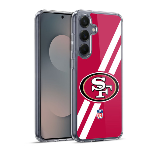 NFL San Francisco 49Ers Logo Stripes Soft Gel Case for Samsung Galaxy S25+