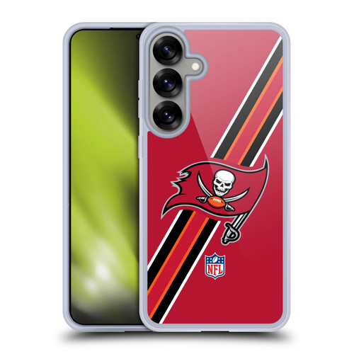NFL Tampa Bay Buccaneers Logo Stripes Soft Gel Case for Samsung Galaxy S25+