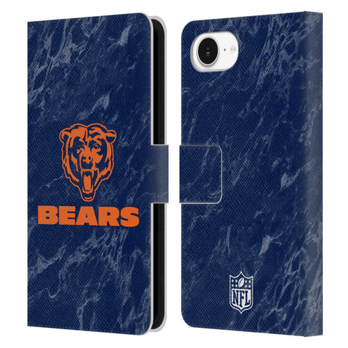 NFL Chicago Bears Graphics Coloured Marble Leather Book Wallet Case Cover For Apple iPhone 16e / Apple iPhone 17e