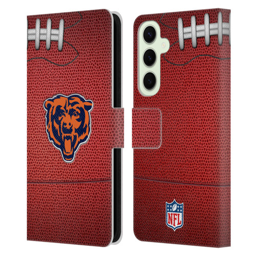 NFL Chicago Bears Graphics Football Leather Book Wallet Case Cover For Samsung Galaxy S25+