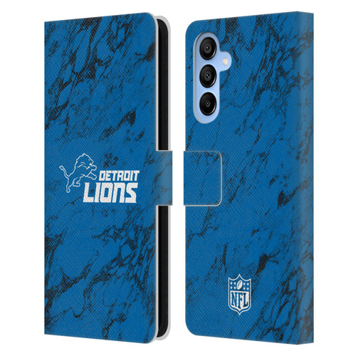 NFL Detroit Lions Graphics Coloured Marble Leather Book Wallet Case Cover For Samsung Galaxy A16 5G