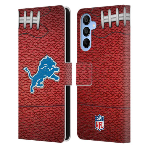 NFL Detroit Lions Graphics Football Leather Book Wallet Case Cover For Samsung Galaxy A16 5G